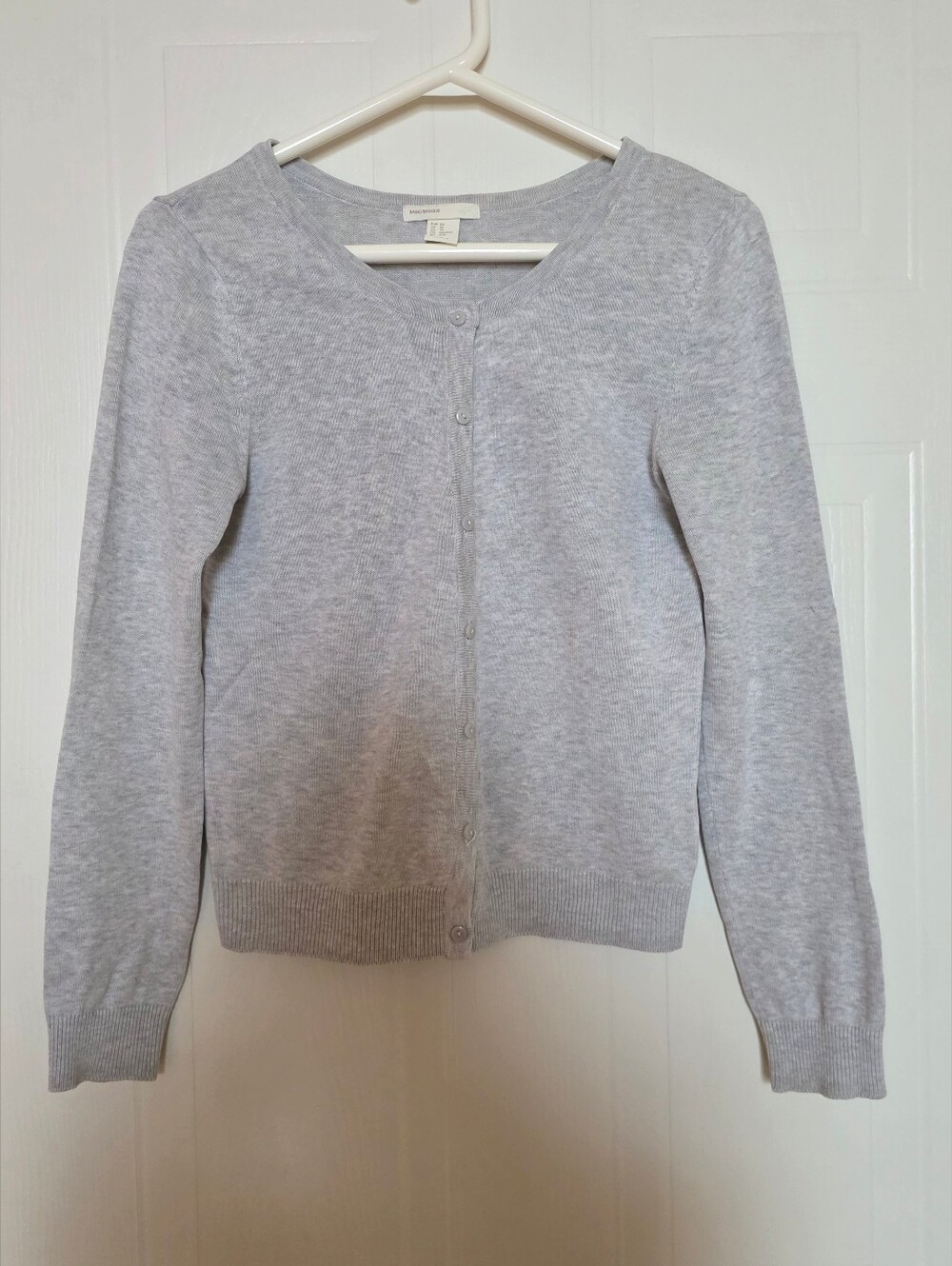 H&M Light Gray Button-Front Cardigan Sweater XS